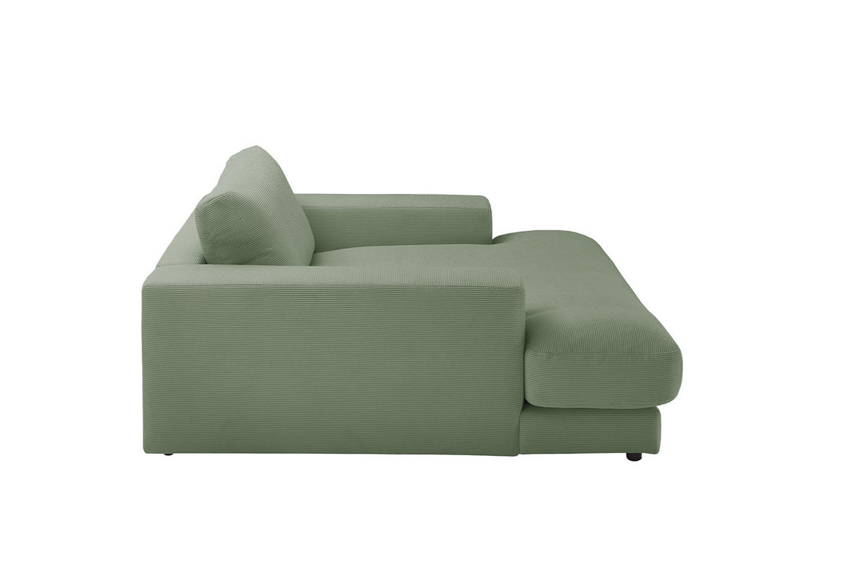 LONGSEAT MADELINE Grün Cord - Schwarz/Grün, Kunststoff/Textil (150/86/170cm) - KAWOLA