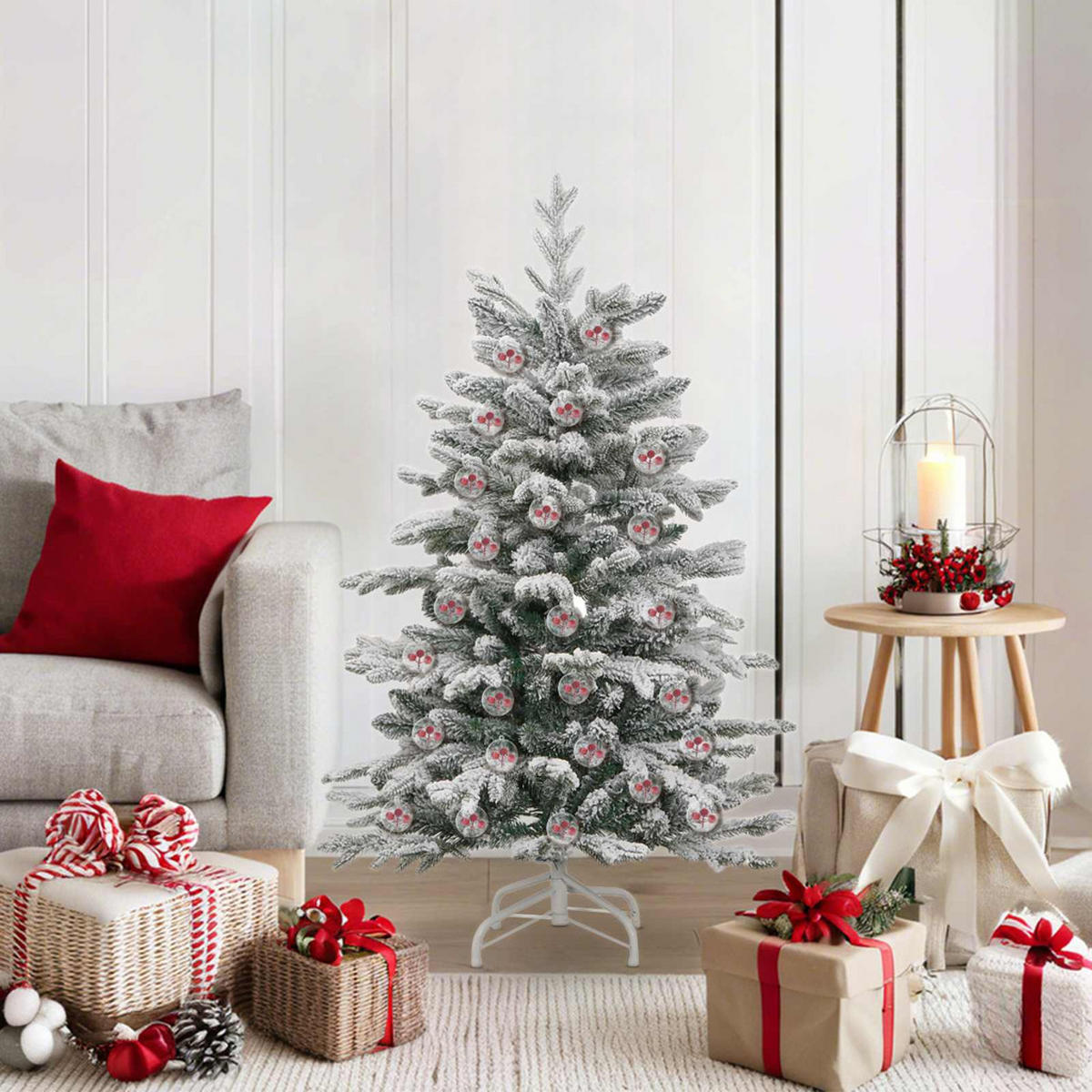 WEIHNACHTSKUGEL-SET 50 -teilig 5/5/5 cm Transparent Kunststoff - Transparent, Kunststoff (5/5/5cm) - vidaXL