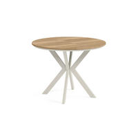 ESSTISCH EVO mit Felge - Kaschmir/Eichefarben, Holzwerkstoff/Metall (100/100/76cm) - Meblini