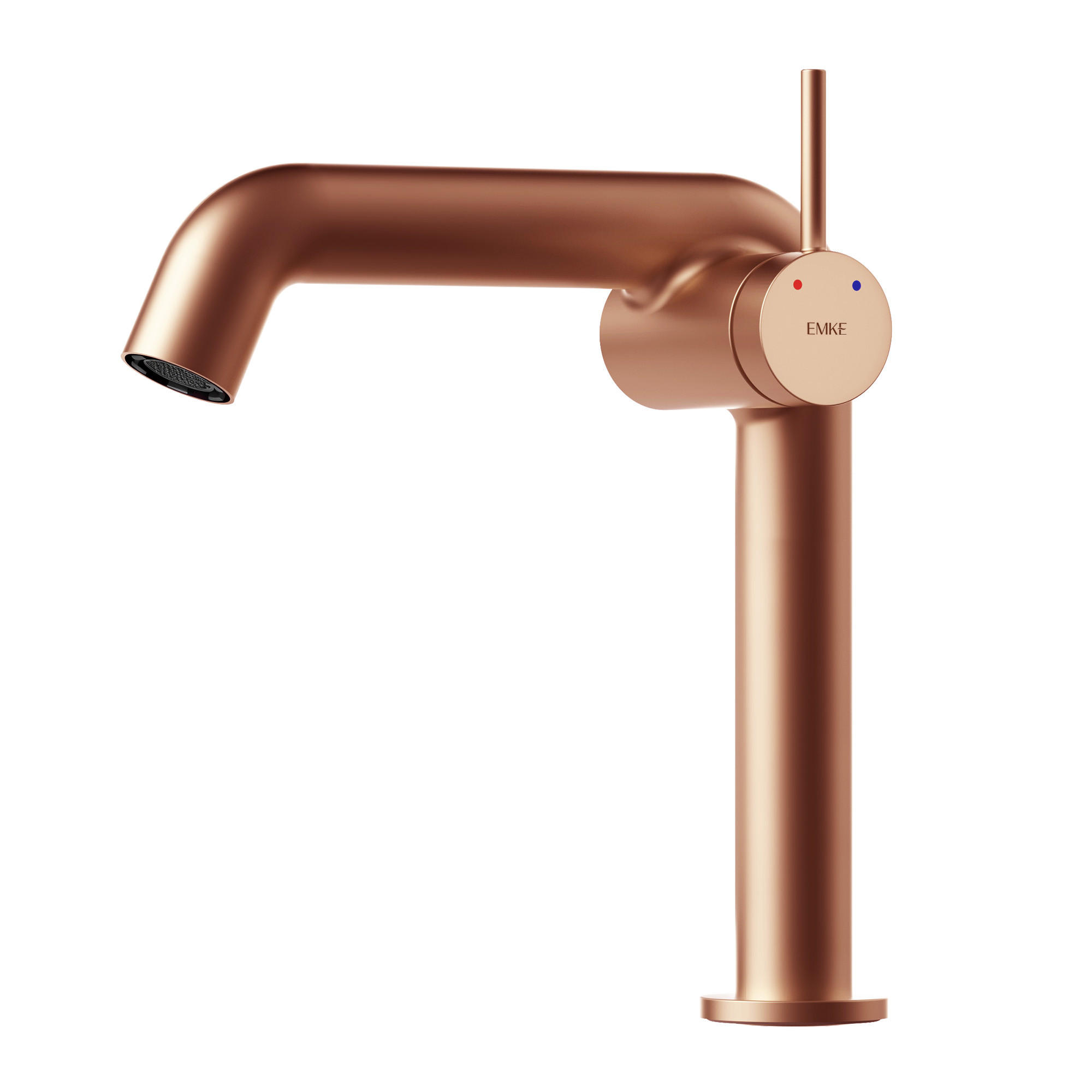 WASCHTISCHARMATUR Rosengold 15cm - Roségold, Metall (20/7.6/22.2cm) - EMKE