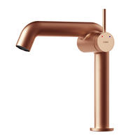 WASCHTISCHARMATUR Ventilkernzertifizierung Rosengold 15cm - Roségold, Metall (20/7.6/22.2cm) - EMKE