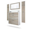 GARDEROBE Malea Front in Eiche sägerau - Eiche San Remo, Holzwerkstoff (180/180/23cm) - Vladon