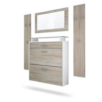 GARDEROBE Malea Front in Eiche sägerau - Eiche San Remo, Holzwerkstoff (180/180/23cm) - Vladon