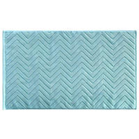 BADEMATTE rutschfest mit Memory-Schaum (Blau) - Blau, Textil (50/80cm) - Intirilife