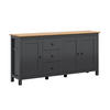 SIDEBOARD Duck Anthrazitgrau und Holz - Grau, Holzwerkstoff (199/96/44cm) - Petits-meubles