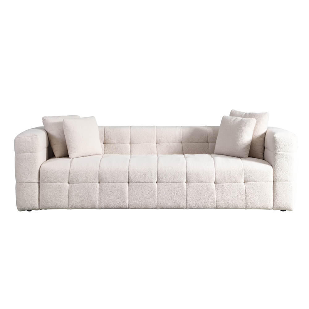 TEDDYSOFA COMO - Farbe: Beige - Beige, Kunststoff (236/68/68cm) - Home Deluxe