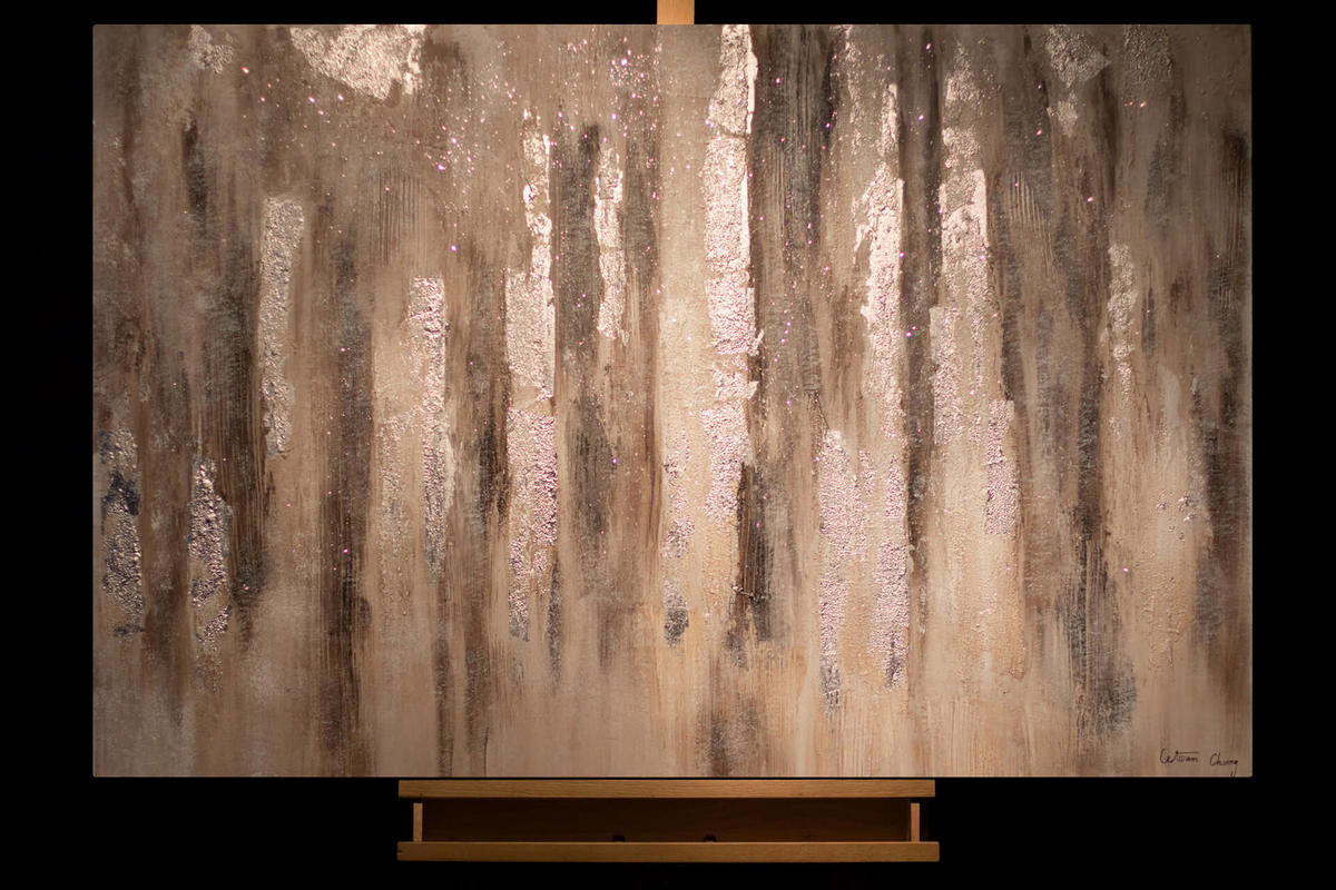 ACRYLBILD HANDGEMALT 120/80 cm - Schwarz, Holz/Textil (2.12/80cm) - KUNSTLOFT