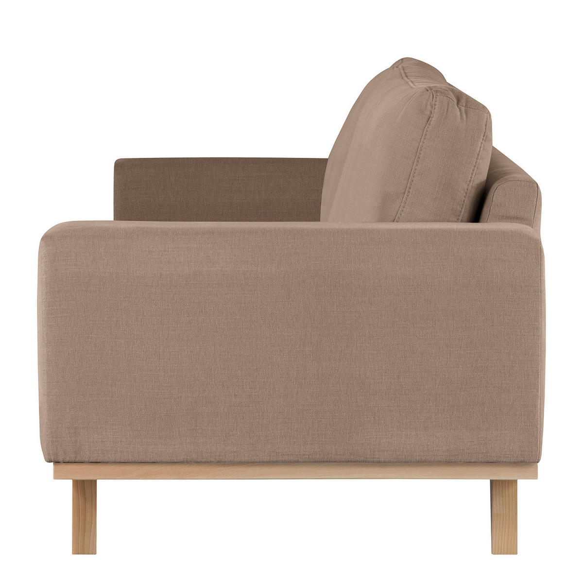 SESSEL - Taupe/Buchefarben, Buchenholz/Textil (122/81/88cm) - home24