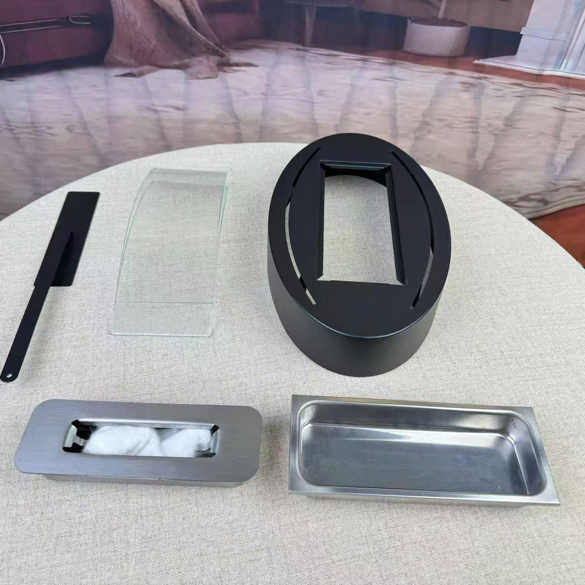 BIOETHANOL-KAMIN Schwarz 34.5/13.6/19.7 cm - Schwarz, Metall (19.7/13.6/34.5cm) - Authentics