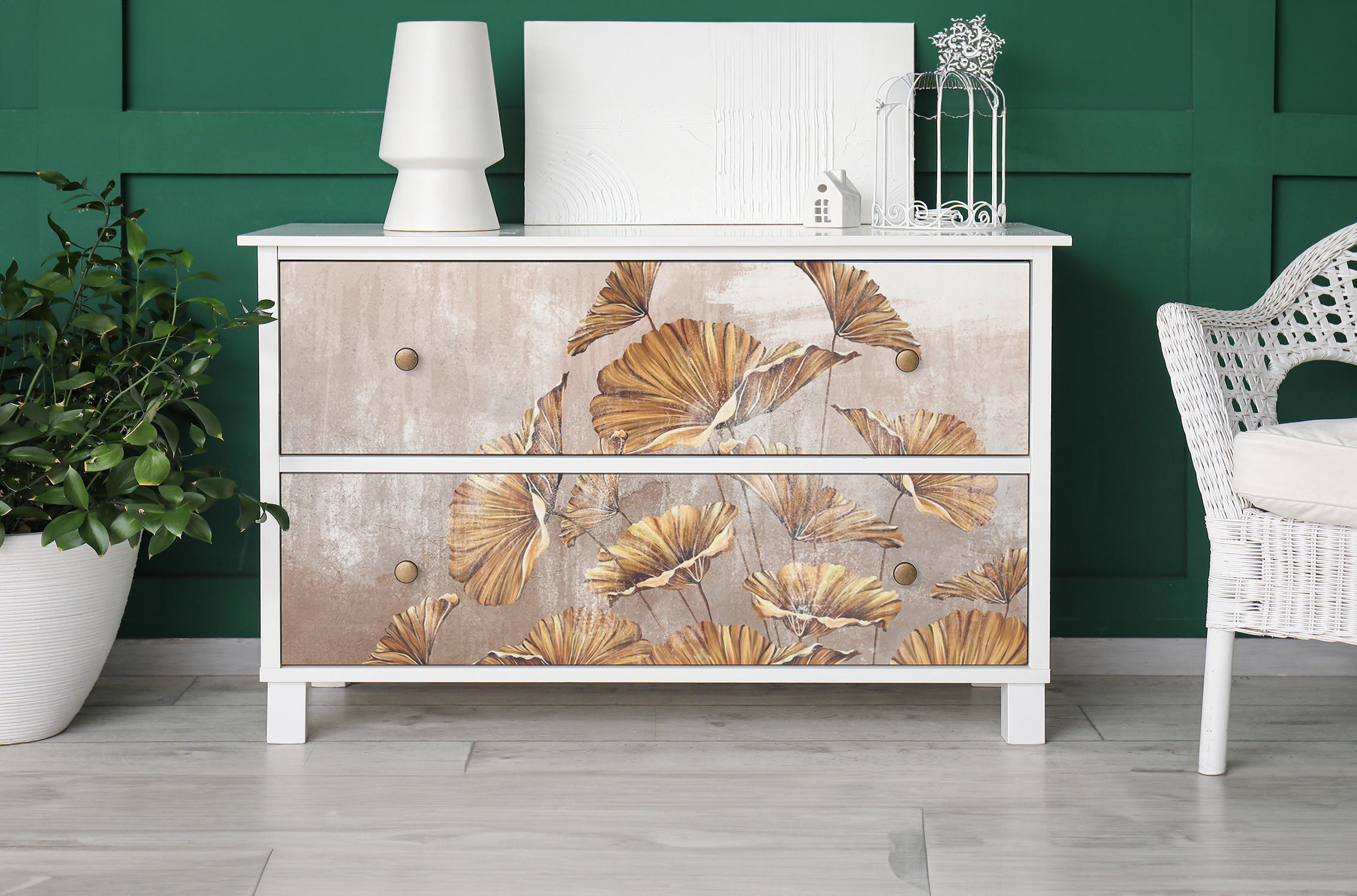 MÖBLAUFKLEBER 100x50 cm beige - Cognac, Kunststoff (100/50/0.1cm) - Wallfluent