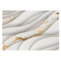 FOTOTAPETE 208x146 cm - Dynamische Muster - Weiß, Textil (208/146cm) - Wallfluent