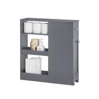 NISCHENSCHRANK mit Rollen Grau - Grau, Holzwerkstoff (20/70/65cm) - SoBuy