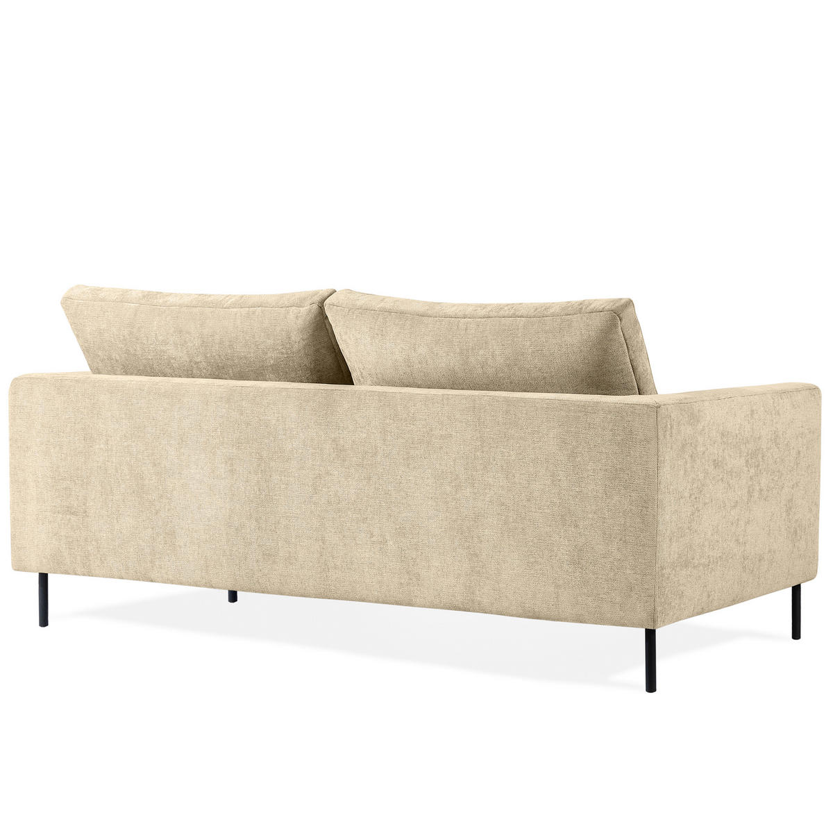 SOFA LUMO, 3-Sitzer, Ecru - Ecru/Schwarz, Holz/Holzwerkstoff (198/90/95cm) - KONSIMO®