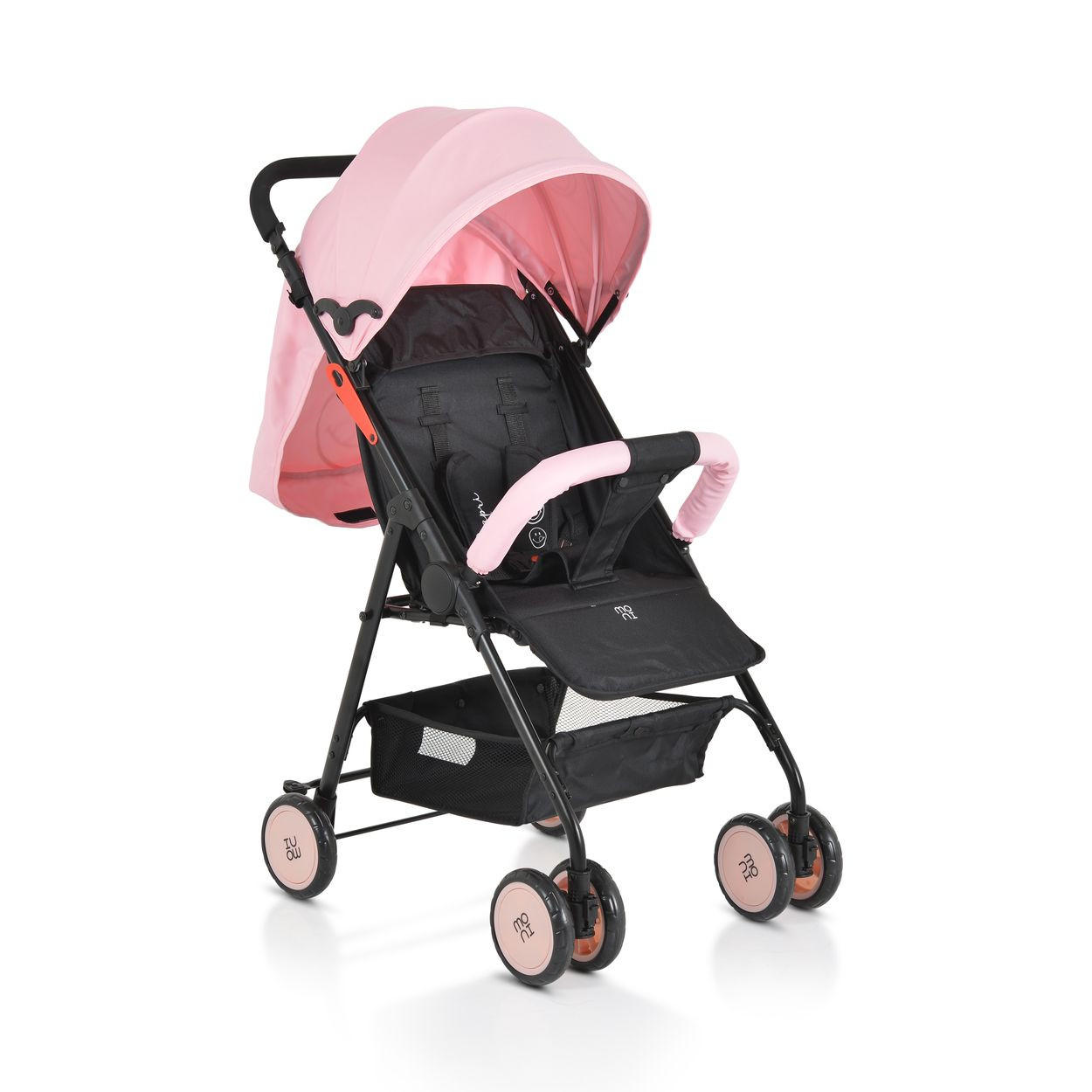 KINDERWAGEN Capri rosa Sicherheitsgurt, Rückenlehne verstellbar - Rosa, Metall (75/48/100cm) - Moni