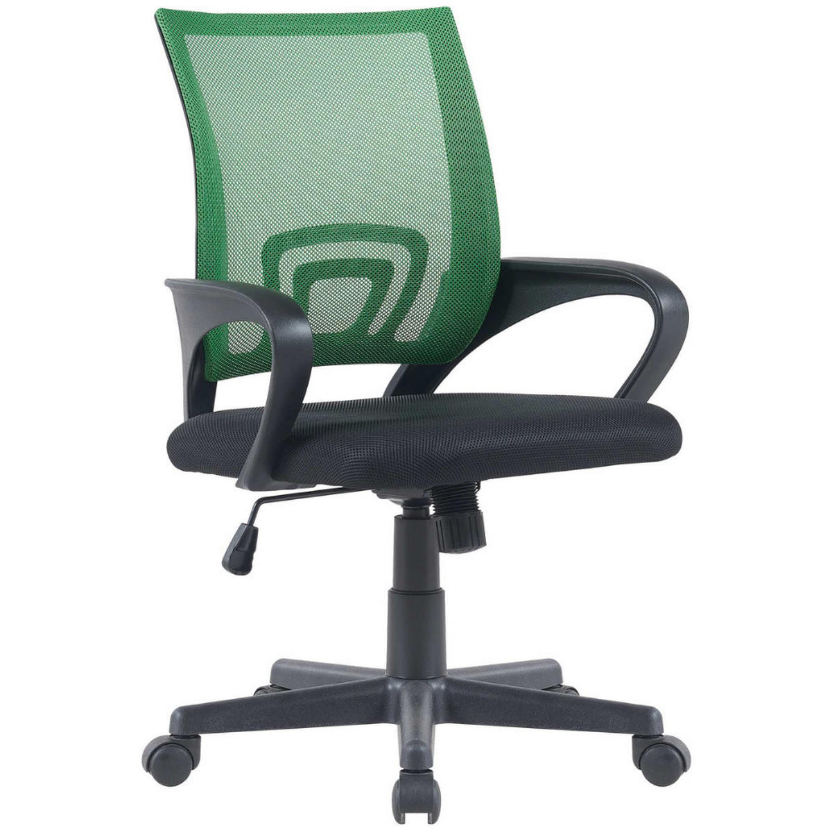 BÜROSTUHL Ergonomisch ZEOS Schreibtischstuhl mit Netzbespannung | Grün - Grün, Leder/Kunststoff (54/88/56cm) - DELUKE