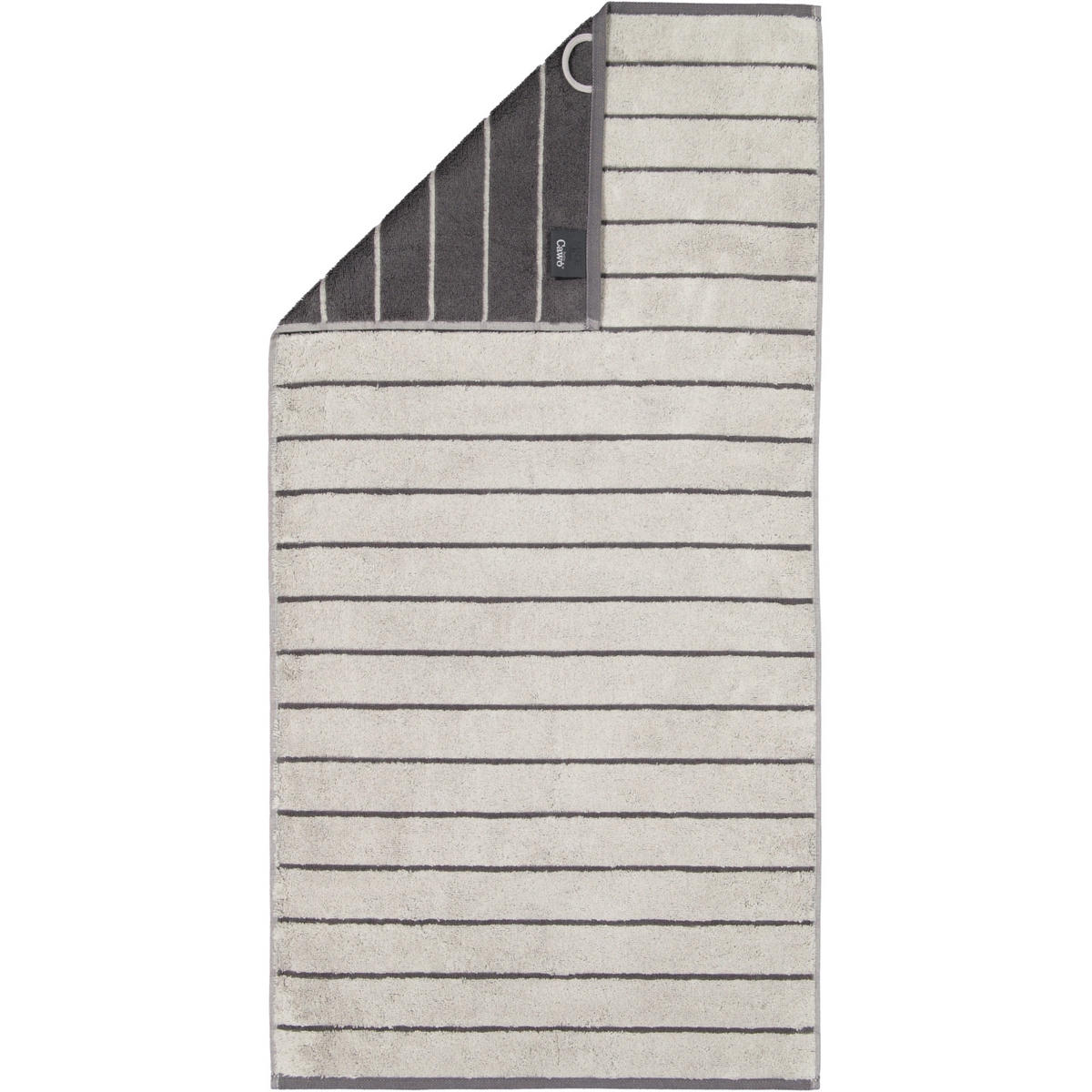 HANDTUCH BALANCE DOUBLEFACE 6232 PLATIN - 77 - Grau, Textil (50/100cm) - Cawoe