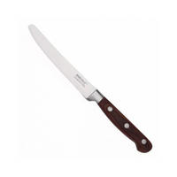 GEMÜSEMESSER Silber 24.5/2/24.5 cm KH1702 - Silberfarben, Holz (24.5cm) - Kinghoff 