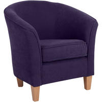 SESSEL Karine Bezug Veloursstoff Buche natur / violett - Lila, Kunststoff (70/74/70cm) - 58aufmkessel