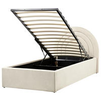 KINDERBETT mit Stauraum 90x200 cm Beige Anet - Beige, Textil (90/200cm) - Beliani