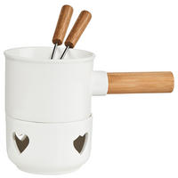SCHOKOLADEN-FONDUE Hot Choc - Weiß, Holz (9/14cm) - BUTLERS