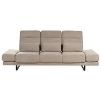 POHOVKA 3-místná Látka Taupe Ikast - šedohnědá, textil (255/87/105cm) - Beliani