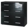 KOMMODE Pavos Schwarz Hochglanz - Schwarz Hochglanz, Holzwerkstoff (76/72/35cm) - Vladon