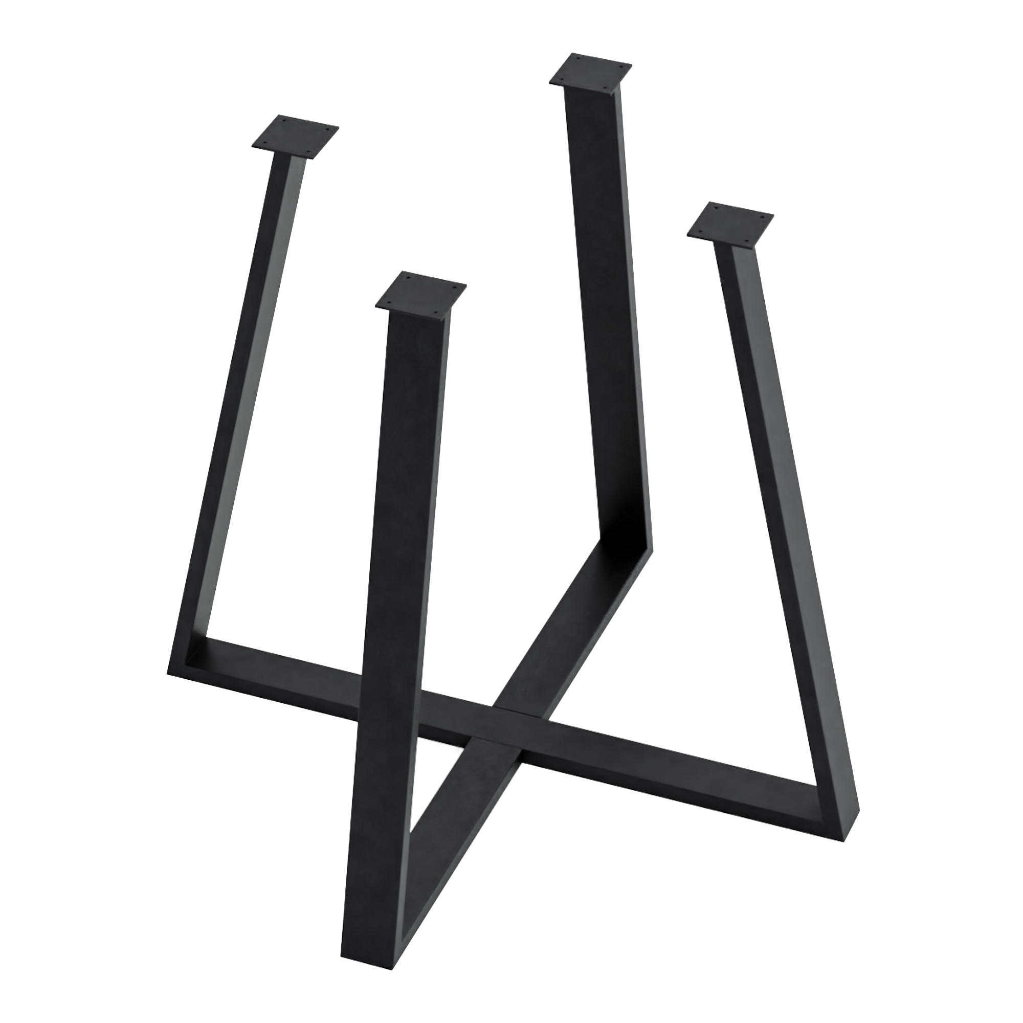 TISCHGESTELL Kemijärvi - Schwarz, Metall (80/72/80cm) - [en.casa]