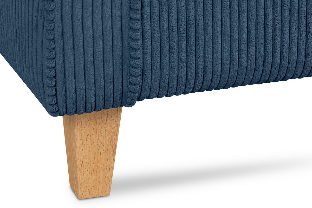 OHRENSESSEL MILES Kord-Bezug Petfriendly, dunkelblau - Dunkelblau, Holzwerkstoff/Buchenholz (82/105/97cm) - KONSIMO®