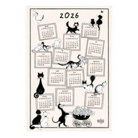 GESCHIRRTUCH Dubout Calendrier 2026 ekrü 48 x 72 cm - Weiß, Textil (48/72cm) - Winkler