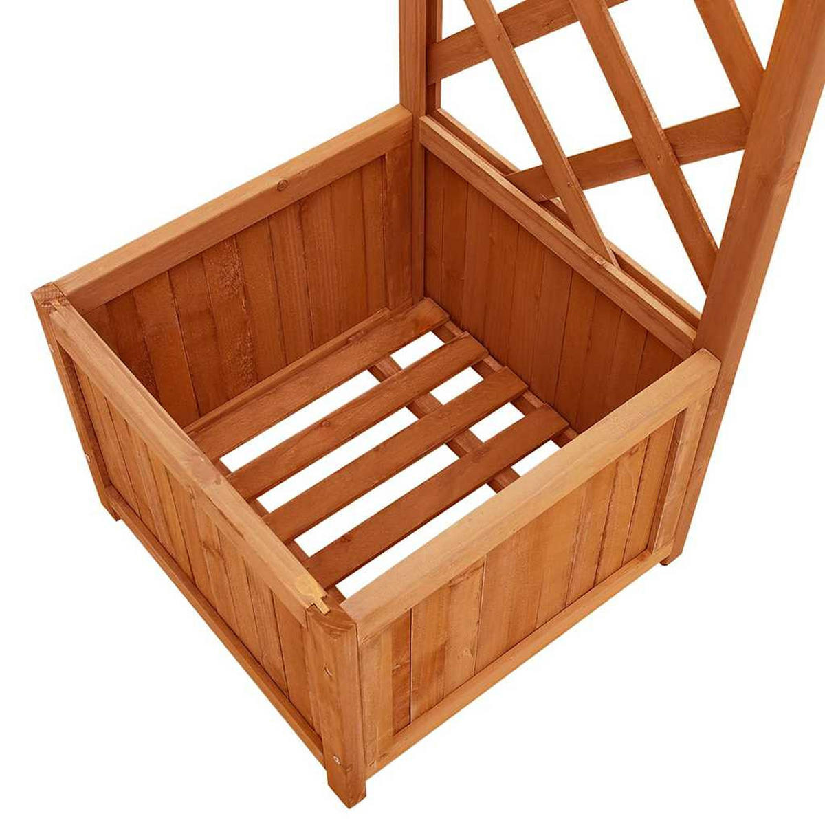 ROSENBOGEN mit Blumenkasten, 175/40/204 cm, aus Massivholz Tanne - Braun, Holz (40/204/175cm) - vidaXL