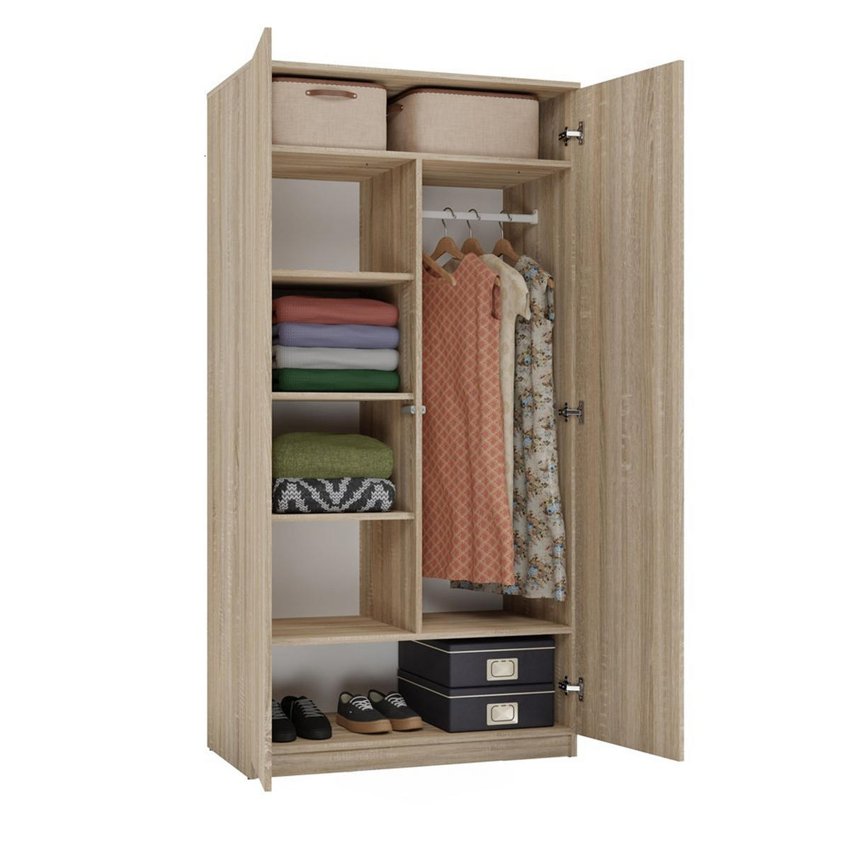 KLEIDERSCHRANK Sonoma 90/180/50 - Sonoma Eiche, Holzwerkstoff (90/180/50cm) - RAUMHIRSCH FURNITURE