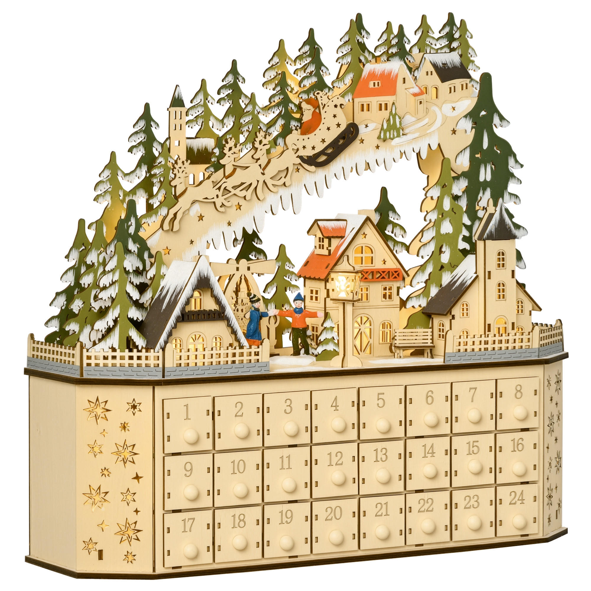 XXXLutz Adventskalender Natur 13x43x45 cm