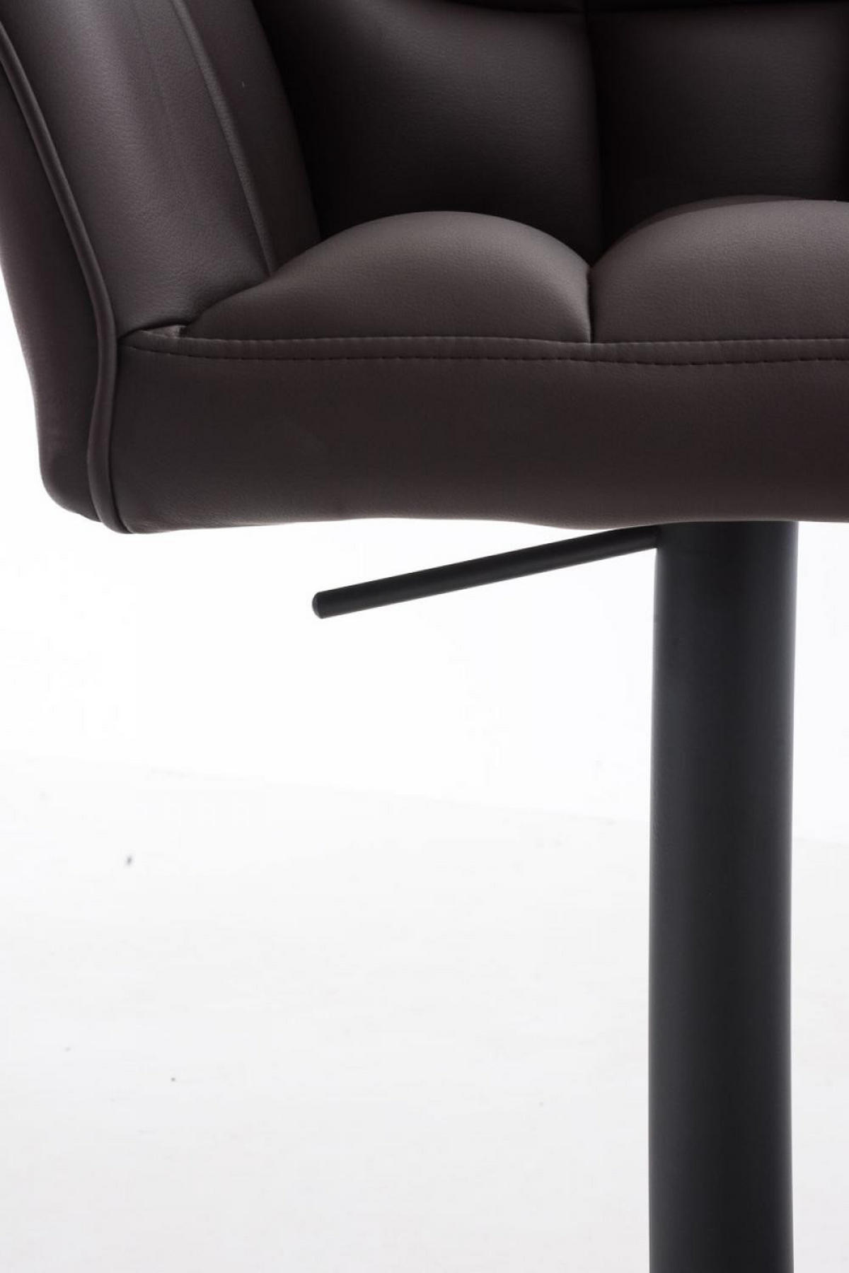 BARHOCKER 2er Set Lederlook Braun - Schwarz/Braun, Textil/Metall (64/88/45cm) - CLP