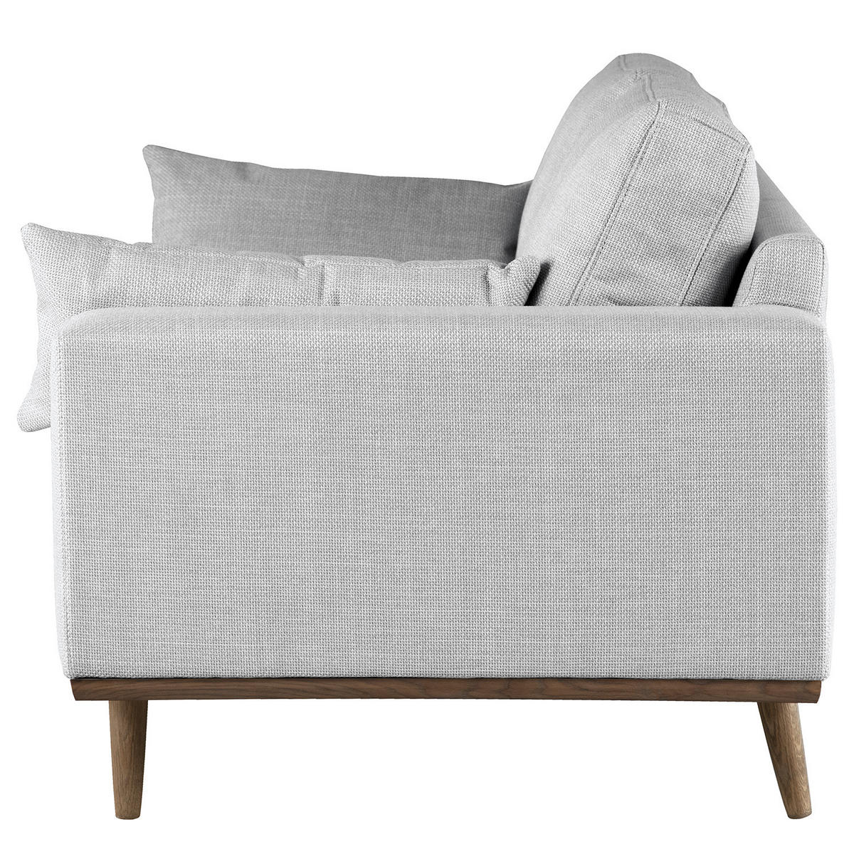 3-SITZER SOFA - Hellgrau, Textil (237/81/88cm) - home24