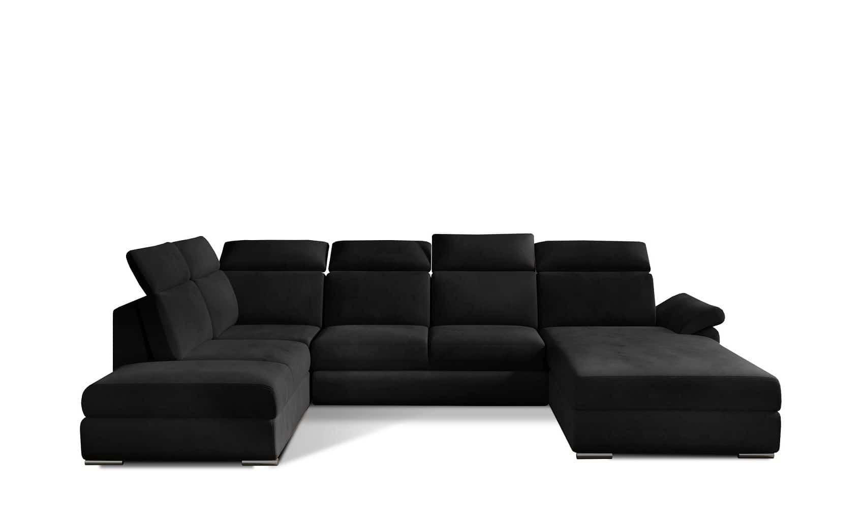 Eltap Wohnlandschaft Schwarz 211x102x336 cm