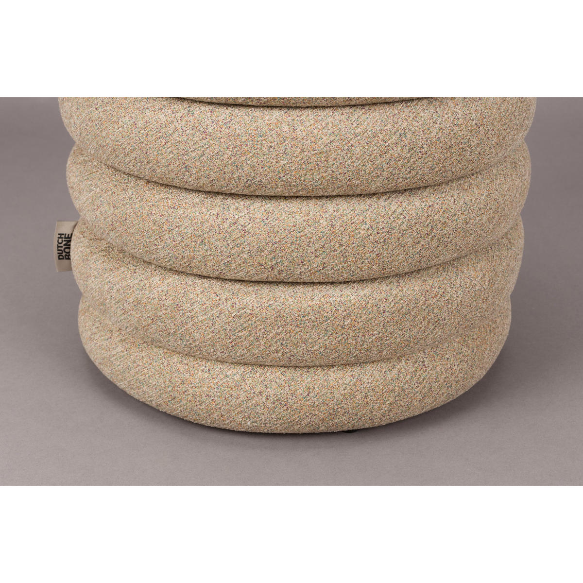 SITZHOCKER Fern Beige - Beige, Kunststoff (37/43/37cm) - Dutchbone