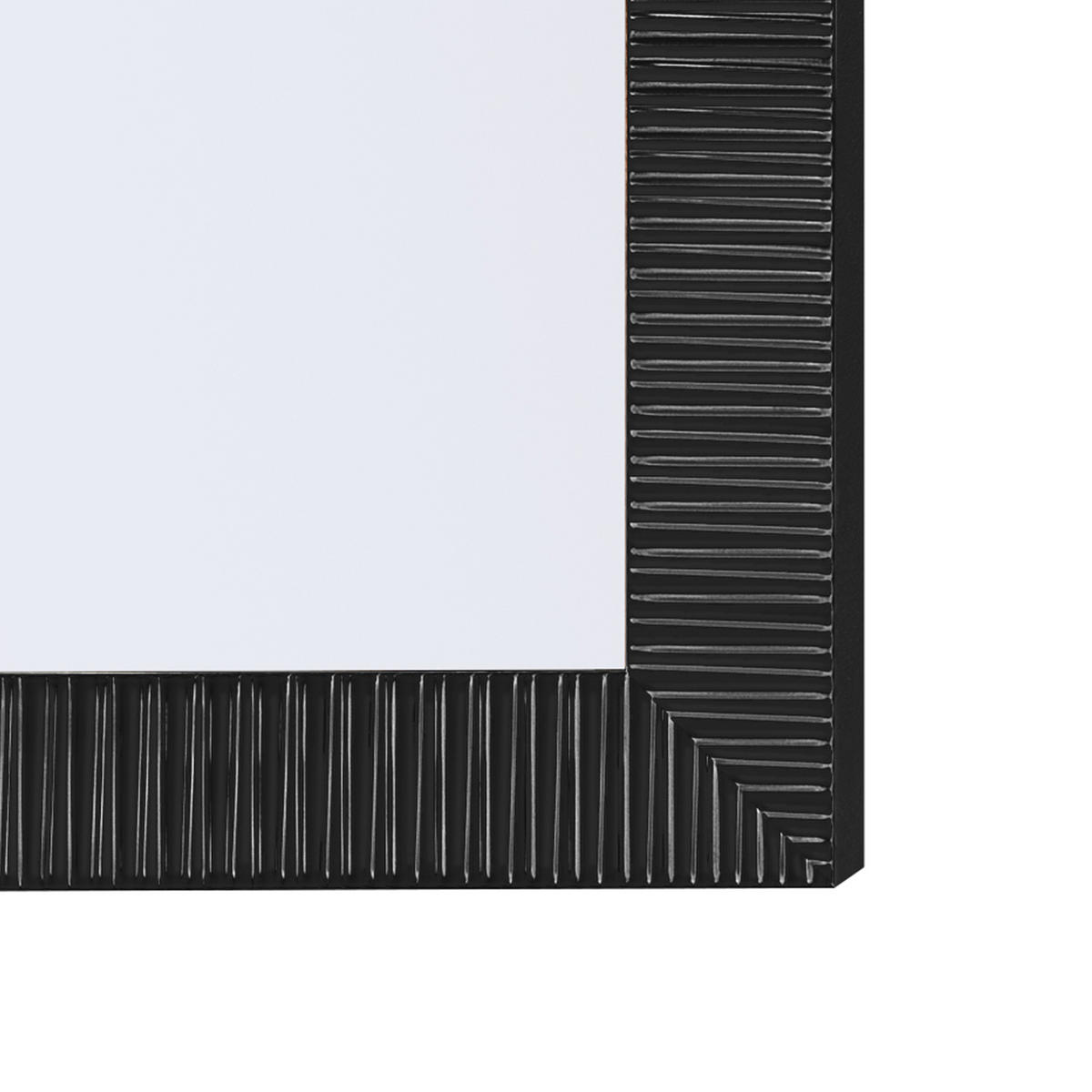 WANDSPIEGEL schwarz rechteckig 50/130 cm Draveil - Schwarz, Kunststoff (50/130/2cm) - Beliani