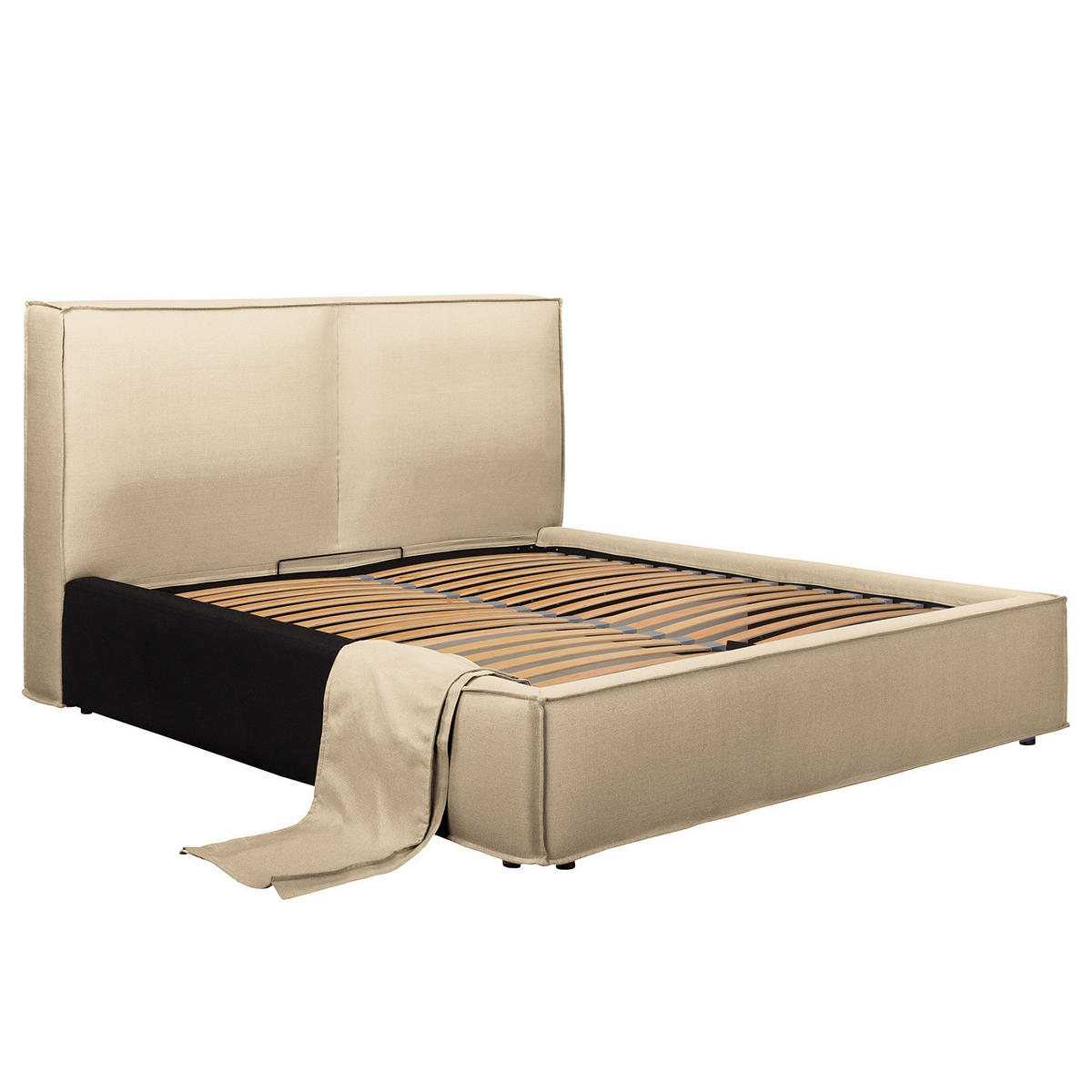 POLSTERBETT - Beige, Textil (160/200cm) - home24