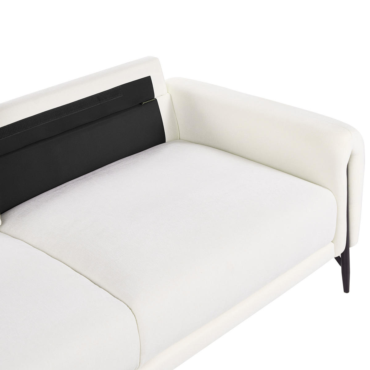 3-SITZER-SOFA Chenillegewebe Cremeweiß Skaro - Creme, Textil (214/87/89cm) - Beliani