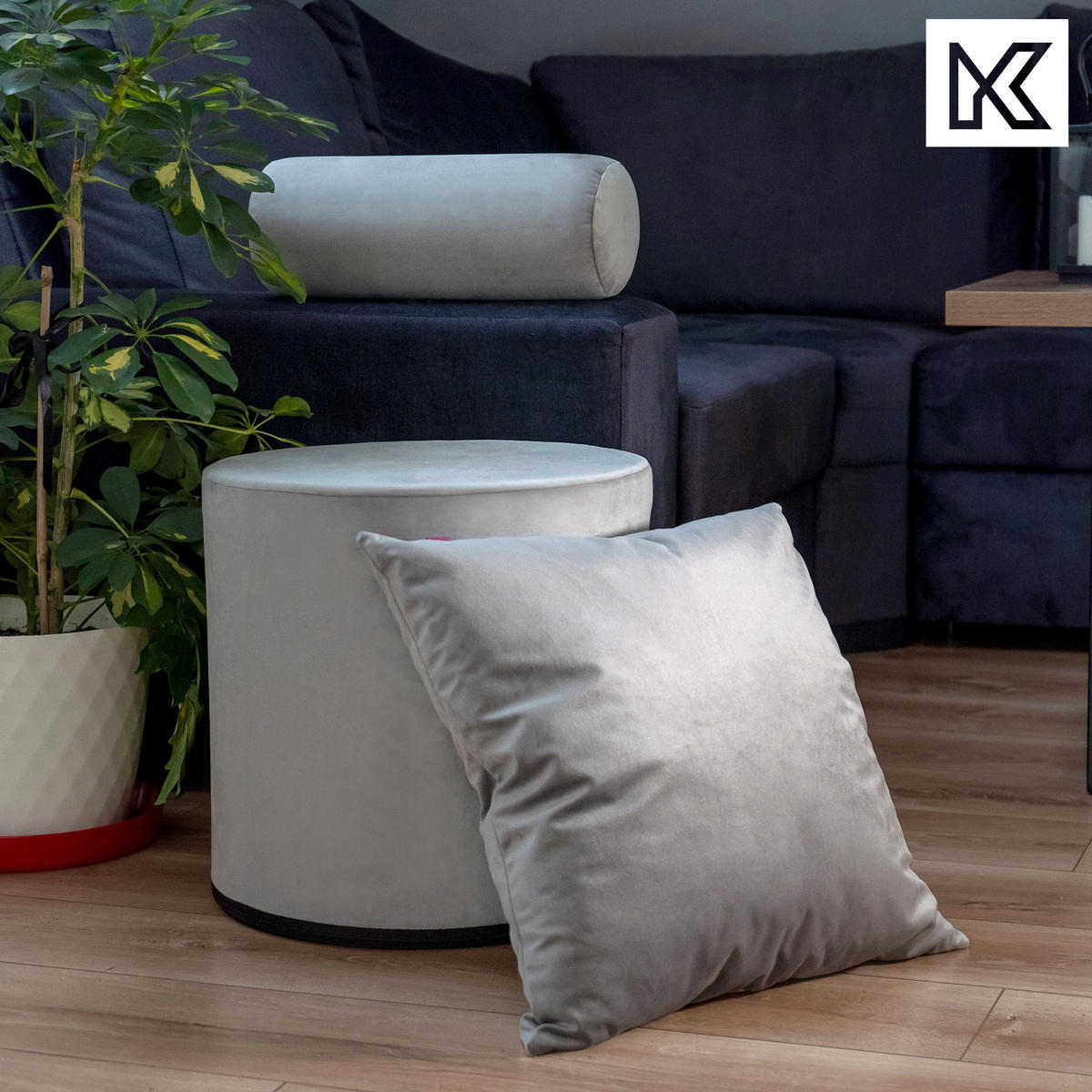 DEKOKISSEN, Grau - Grau, Textil (46/46cm) - KADAX