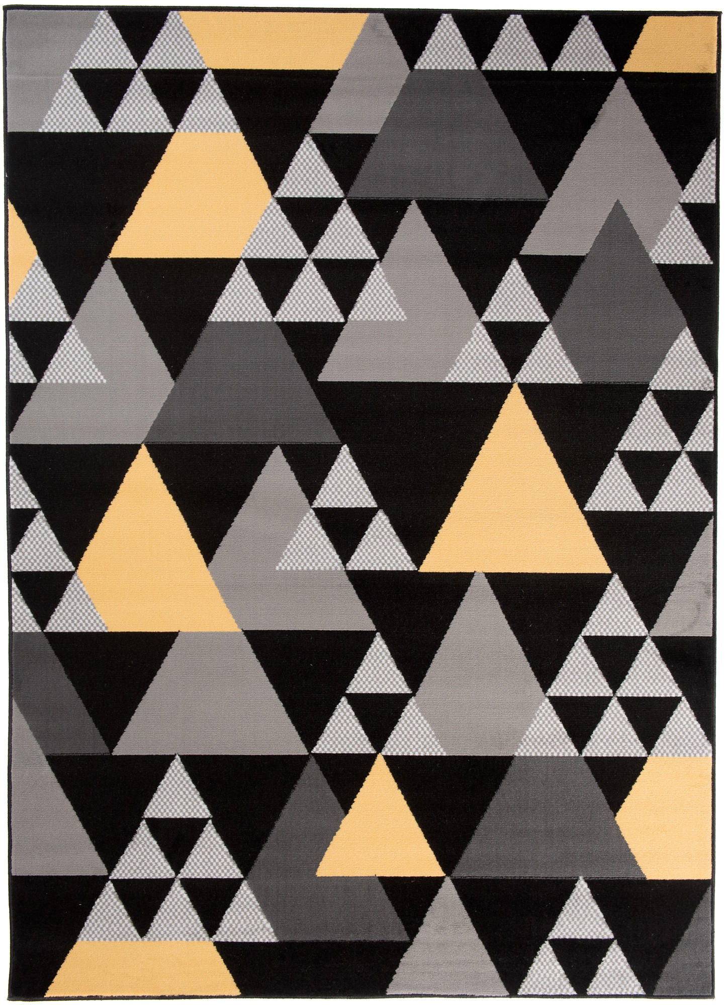 TEPPICH MAYA Gelb Dreiecke Meliert 200/300 cm - Gelb, Textil (200/300cm) - Tapiso