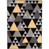TEPPICH MAYA Gelb Dreiecke Meliert 200/300 cm - Gelb, Textil (200/300cm) - Tapiso