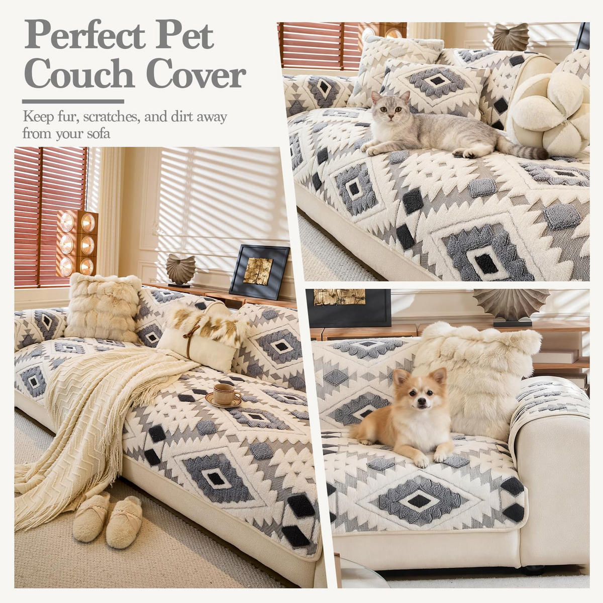 SOFAÜBERWURF ‎Jacquard Plush Dunkelgrau 1 Stück - Dunkelgrau, Textil (70/180cm) - Kaket