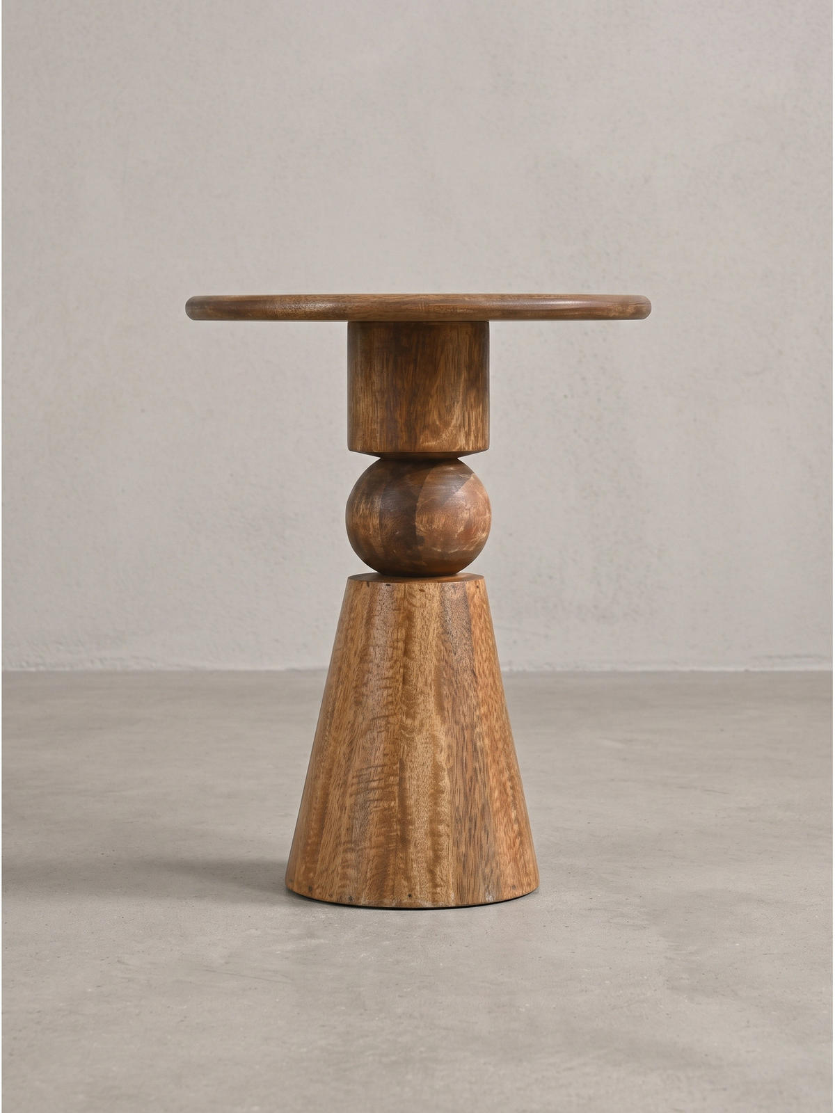 BEISTELLTISCH SORRENTO, Mango Massivholz, Ø 35 x 45 cm - Braun, Mangoholz/Holz (35/35/45cm) - KADIMA DESIGN