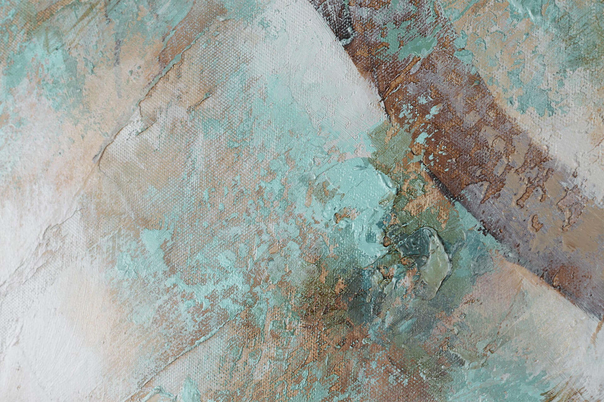 ÖLGEMÄLDE 140/70 cm - Weiß/Braun, Holz/Textil (2.2/70cm) - KUNSTLOFT