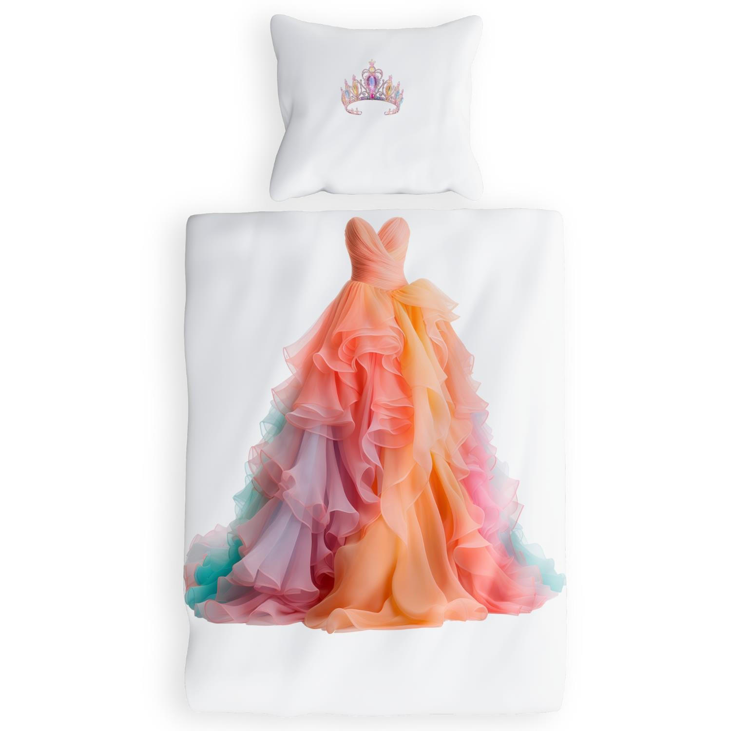 KINDERBETTWÄSCHE 135x200 Prinzessin aus 100% Baumwolle - Dein Gesicht vervollständigt das Design der Kinder Bettwäsche - Weiß, Textil (135/200cm) - Carpe Sonno
