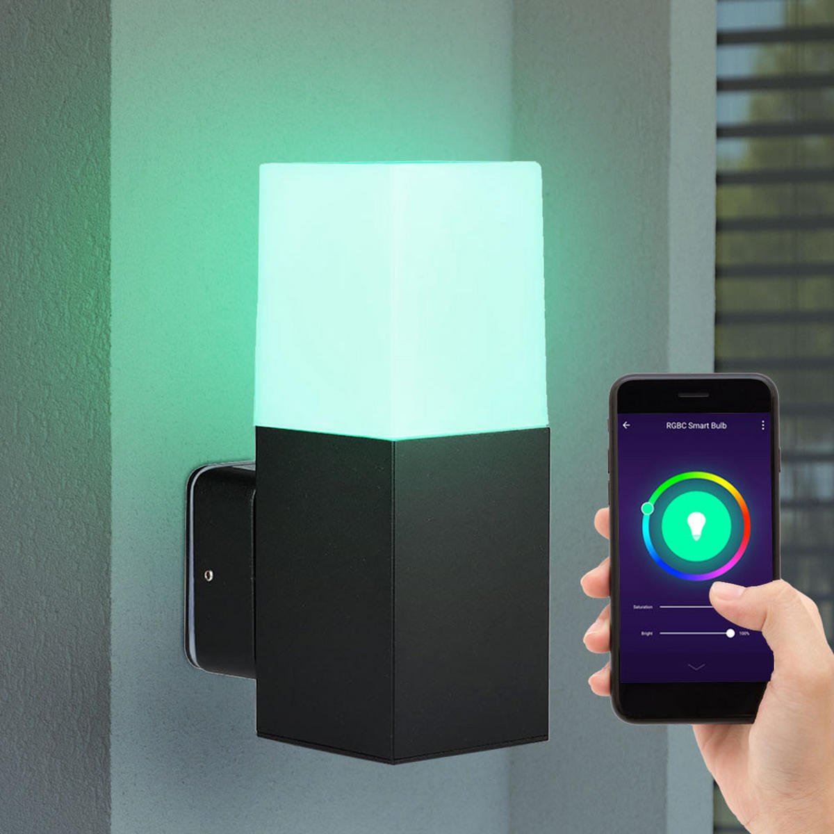 LED WANDLAMPE Aluminium Anthrazit - Anthrazit, Metall (12.1/8/25cm)