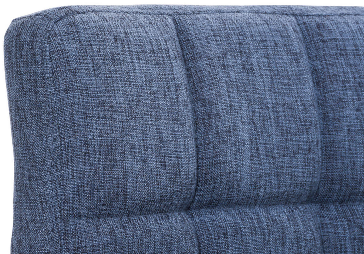 BARHOCKER 2er Set Stoff Blau - Chromfarben/Blau, Textil/Metall (46/94/47cm) - CLP