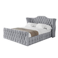 POLSTERBETT mit Bettkasten, Fußteil und Lattenrost, Boxbett mit Matratze H3/H4 - MODY-Z 180x200 Hellgrau - Hellgrau, Holzwerkstoff/Textil (180/200cm) - ALTDECOR