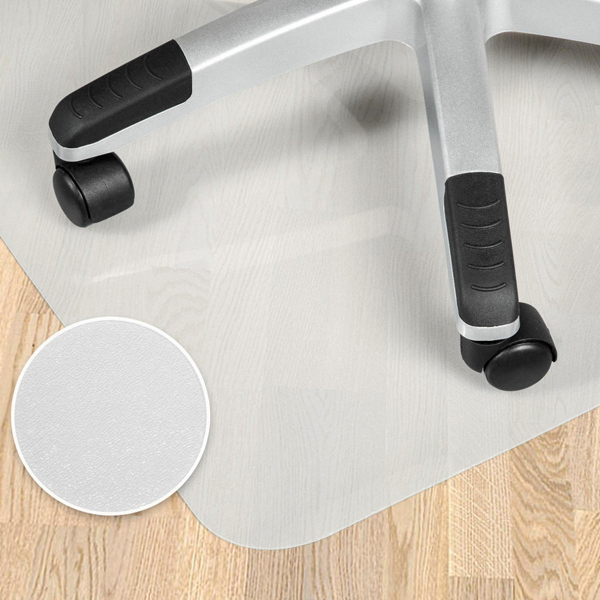 BODENSCHUTZMATTE ,für Hartböden,weiß - Weiß, Kunststoff (120/90cm) - tectake